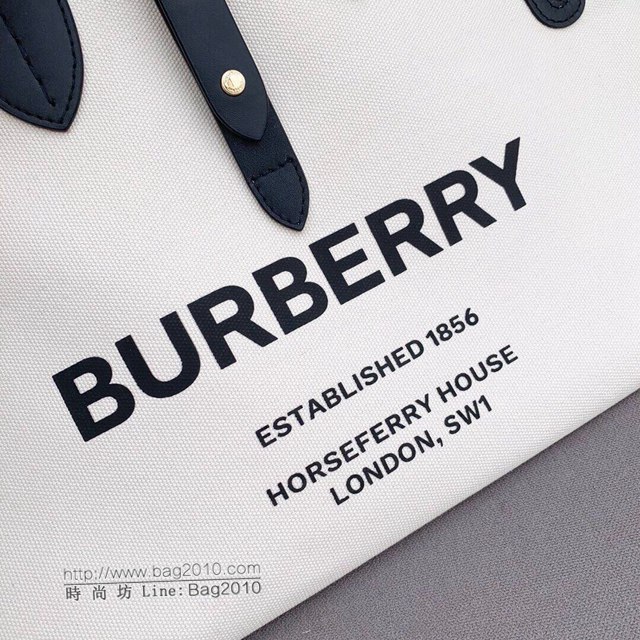 Burberry專櫃新款女包 巴寶莉新款購物袋 實用百搭帆布手提購物包  db1072